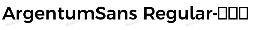 ArgentumSans Regular字体转换